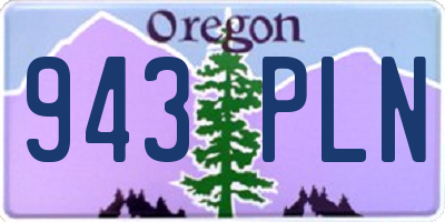OR license plate 943PLN