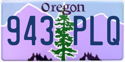 OR license plate 943PLQ