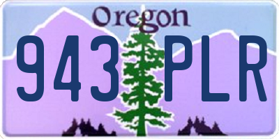 OR license plate 943PLR