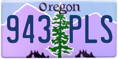 OR license plate 943PLS