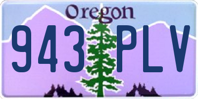 OR license plate 943PLV