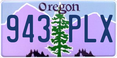 OR license plate 943PLX