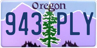 OR license plate 943PLY
