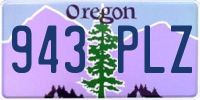 OR license plate 943PLZ