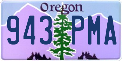 OR license plate 943PMA