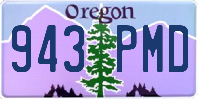 OR license plate 943PMD