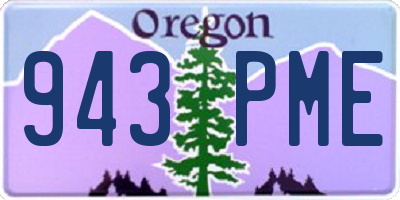OR license plate 943PME