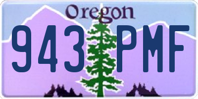 OR license plate 943PMF