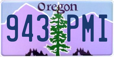 OR license plate 943PMI