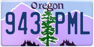 OR license plate 943PML