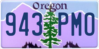 OR license plate 943PMO