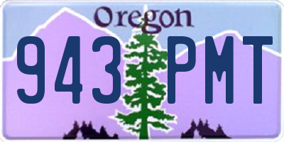 OR license plate 943PMT