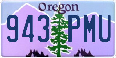 OR license plate 943PMU