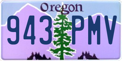 OR license plate 943PMV