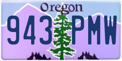 OR license plate 943PMW