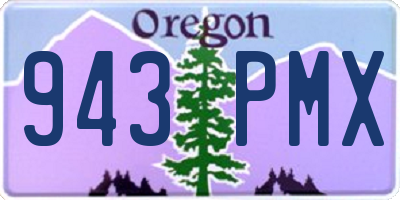 OR license plate 943PMX