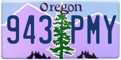 OR license plate 943PMY