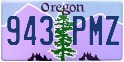 OR license plate 943PMZ