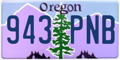 OR license plate 943PNB