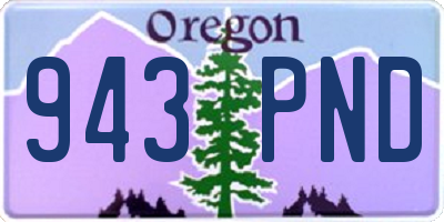 OR license plate 943PND