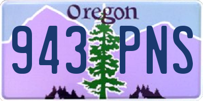 OR license plate 943PNS