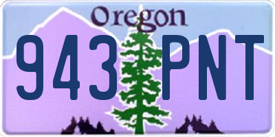 OR license plate 943PNT