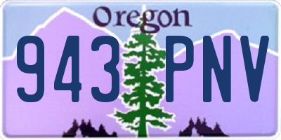 OR license plate 943PNV