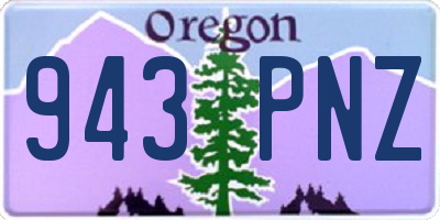 OR license plate 943PNZ