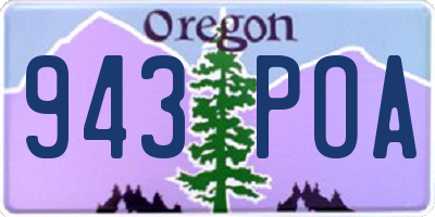 OR license plate 943POA