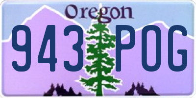 OR license plate 943POG