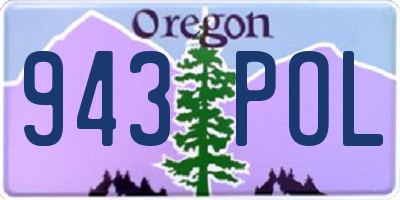 OR license plate 943POL