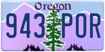 OR license plate 943POR
