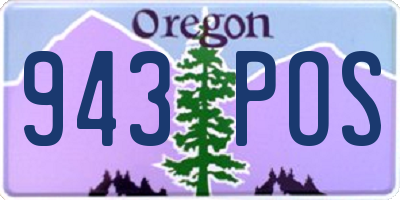 OR license plate 943POS
