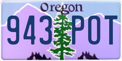 OR license plate 943POT