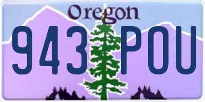 OR license plate 943POU