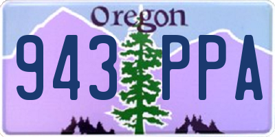 OR license plate 943PPA