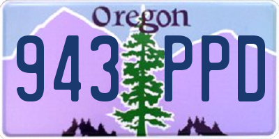 OR license plate 943PPD