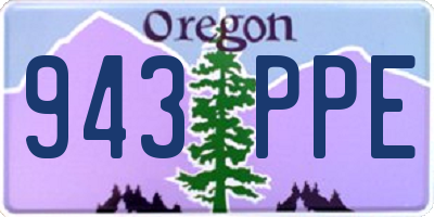 OR license plate 943PPE