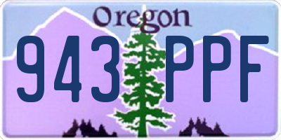 OR license plate 943PPF