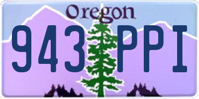 OR license plate 943PPI