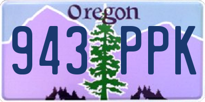 OR license plate 943PPK