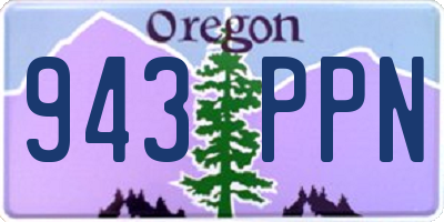 OR license plate 943PPN