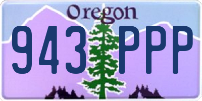 OR license plate 943PPP