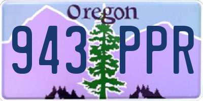 OR license plate 943PPR
