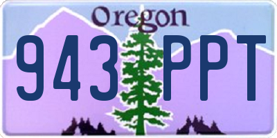 OR license plate 943PPT