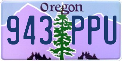 OR license plate 943PPU