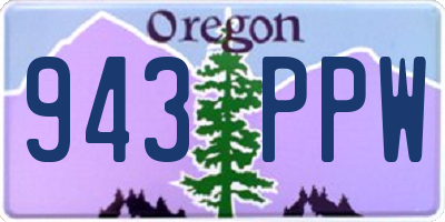 OR license plate 943PPW