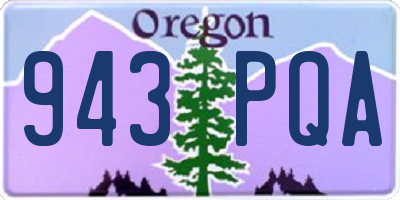 OR license plate 943PQA