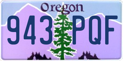 OR license plate 943PQF