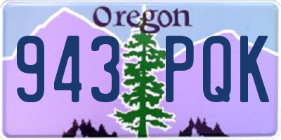 OR license plate 943PQK